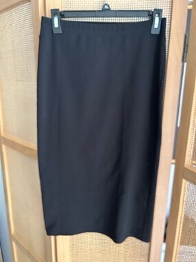 Express Black Pencil Midi Skirt